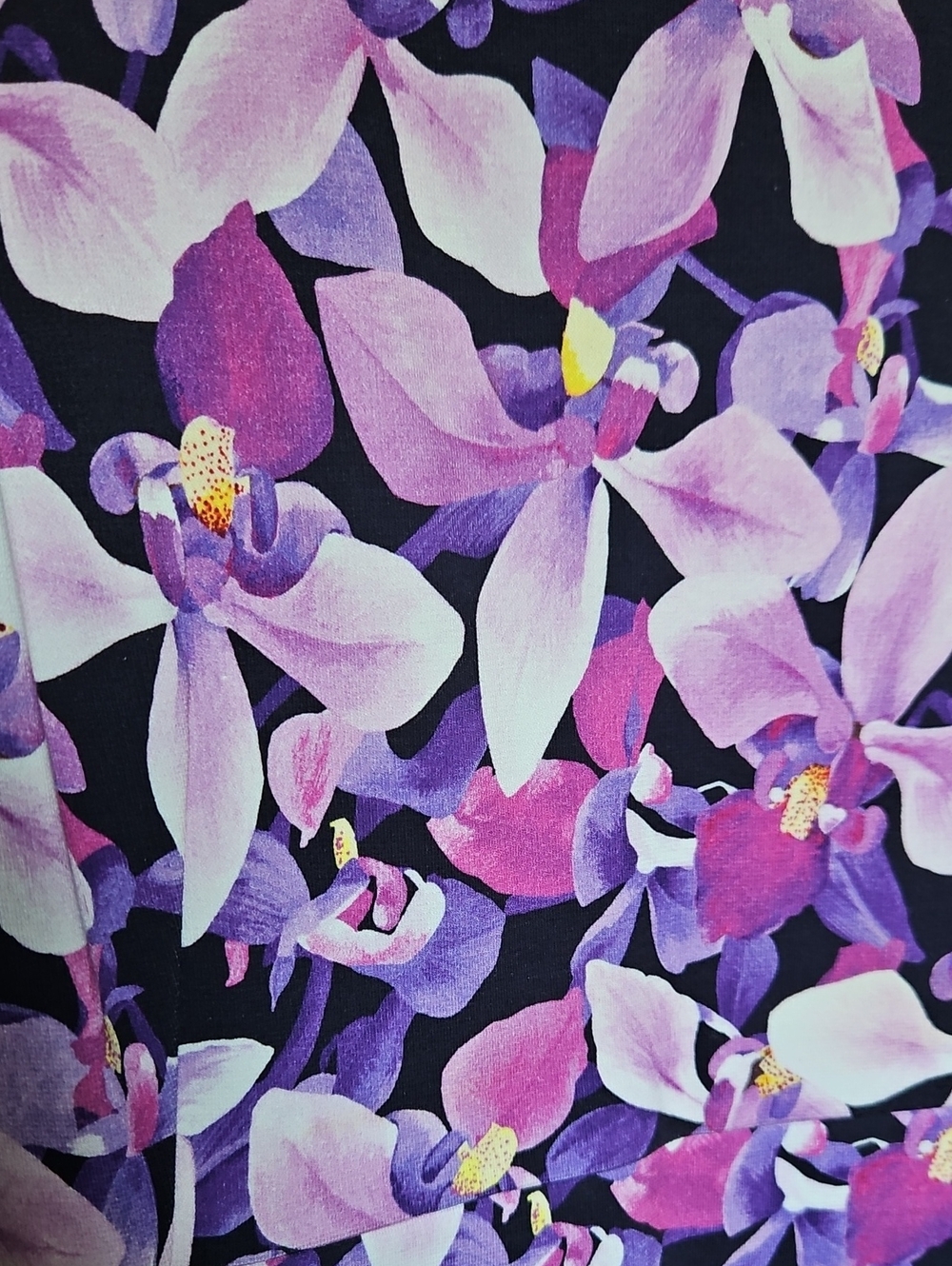 Lands' End Tall Purple and Pink Floral Dress